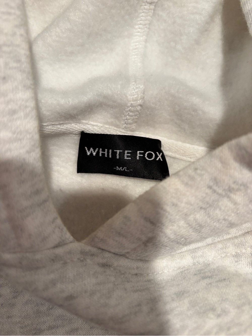 White Fox Boutique Light Gray Hoodie with Green Logo - Picture 3 of 3